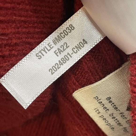 Madewell Cardigan Sweater Womens XXS Red Wool Alpaca Blend Button Ribbed Knit - Picture 8 of 11